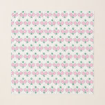 Pink and Green Pickleball Scarf<br><div class="desc">This scarf features a pattern of pickleball paddles. Colours include pink and green.</div>