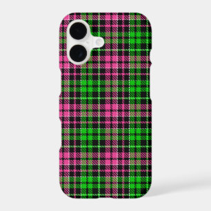 Pink and Green Plaid Tartan Black