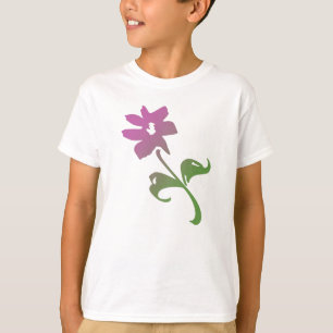 Pink and Green Poetica Flower T-Shirt