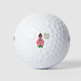 Pink and Green Queen Golf Balls
