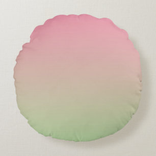 Pink And Green Round Cushion