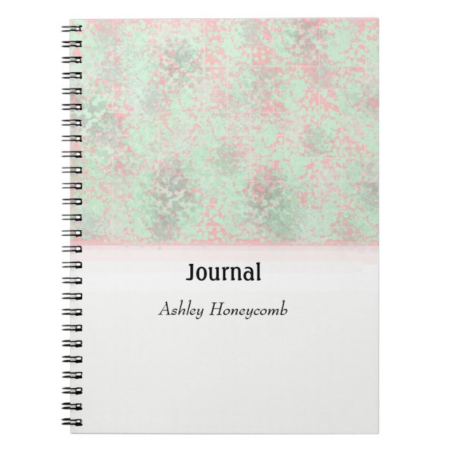 Pink and Green Spatter Abstract Journal (Front)
