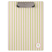Pink and green stripe clip board