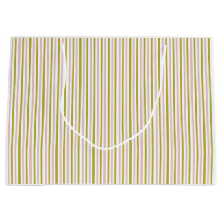 Pink and Green stripe gift bag