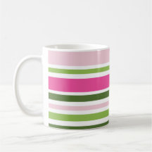 Pink and Green Stripe Mug