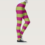 Pink and Green Stripes Leggings<br><div class="desc">Pink and Green Stripes</div>