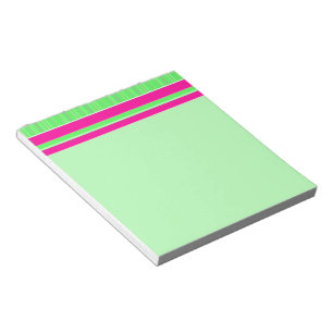 Pink and Green Stripes Notepad