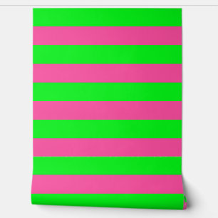 Pink and Green Stripes Wall Decor
