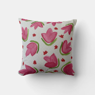 Pink and Green throw cushion