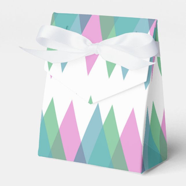 Pink and green triangles favour box (Front Side)