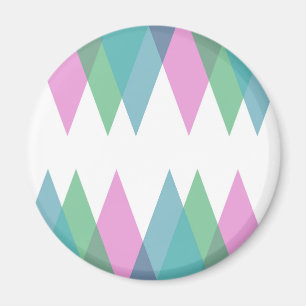 Pink and green triangles magnet