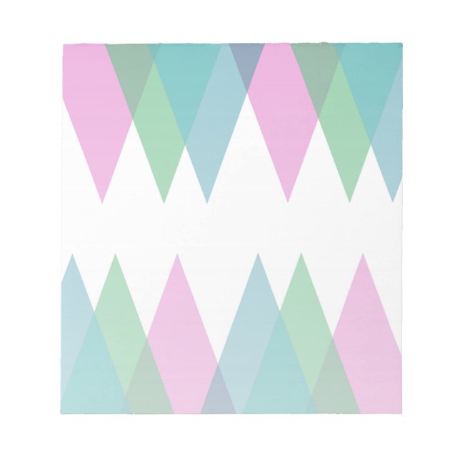 Pink and green triangles notepad (Front)