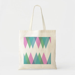 Pink and green triangles tote bag