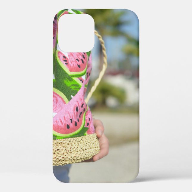 Pink and green water melon-printed bag Case-Mate iPhone case (Back)