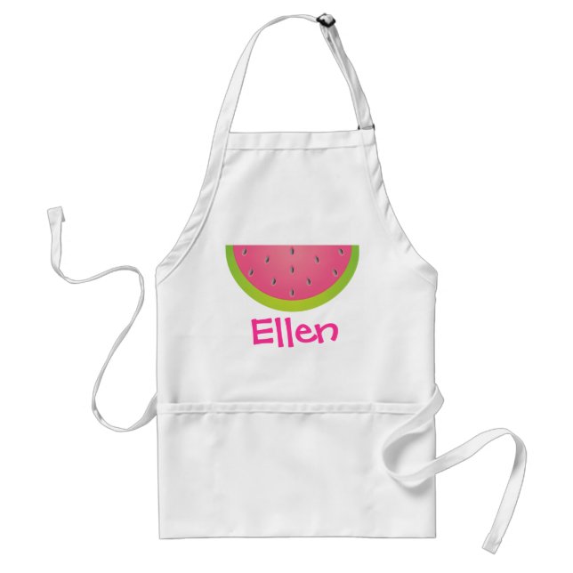 Pink and Green Watermelon Personalised Apron (Front)