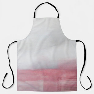 Pink and Grey Abstract Art Painting. Modern artpai Apron