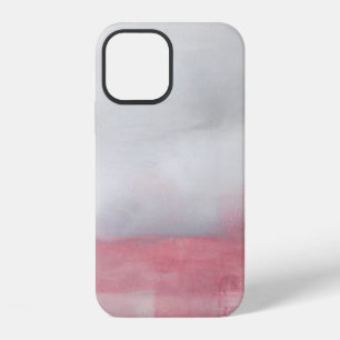 Pink and Grey Abstract Art Painting. Modern artpai iPhone 12 Case