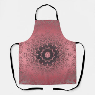 pink and grey  apron