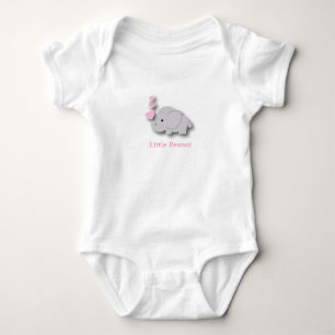 Pink and Grey Baby Elephant - Little Peanut Bodysuit