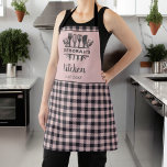 Pink and Grey Buffalo Plaid Kitchen Name Apron<br><div class="desc">Introducing our stylish Pink and Grey Buffalo Plaid Kitchen Name Apron, a must-have accessory for the modern chef. Made from high-quality materials, this apron combines classic buffalo plaid design with a personalised touch. Crafted for both style and functionality, the apron features a timeless Pink and Grey buffalo plaid pattern that...</div>