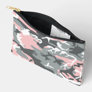 Pink and Grey Camouflage, Military, Army Accessory Pouch