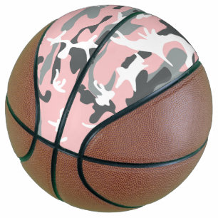 Pink and Grey Camouflage, Military, Army Basketball
