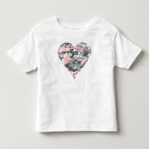 Pink and Grey Camouflage, Military, Army Toddler T-Shirt