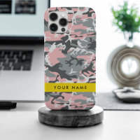 Pink and Grey Camouflage Your name Personalise