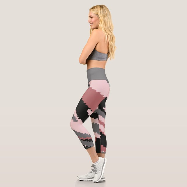 Pink and grey  capri leggings (Left)