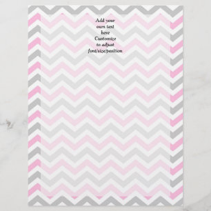 Pink and grey chevron