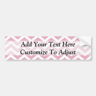 Pink and grey chevron bumper sticker