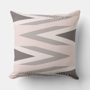 pink and Grey Chevron Pattern Cushion