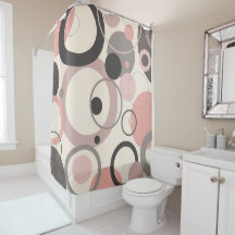 Pink and Grey circles M-century Modern