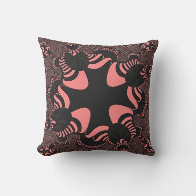 Pink and Grey Cross Cushion (Front)