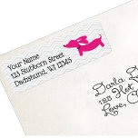 Pink and Grey Dachshund Retro Address Labels<br><div class="desc">Give your mail a pop of retro paw-someness! These pink and grey dachshund return address labels feature a playful doxie design with a vintage vibe, making every envelope feel extra special. Perfect for wiener dog moms, sausage dog dads, and dachshund fans who love stationery with long-dog flair. Great for everyday...</div>