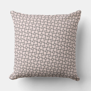 pink and Grey Geometric Cushion