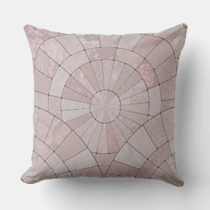 pink and Grey Geometric Cushion
