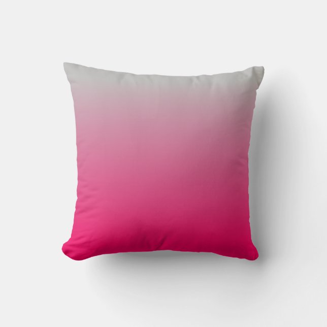 Pink and Grey Gradient Cushion (Front)