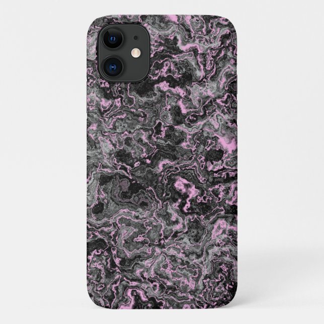 Pink and grey marble abstract Case-Mate iPhone case (Back)