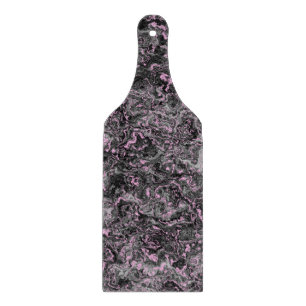Pink and grey marble abstract cutting board