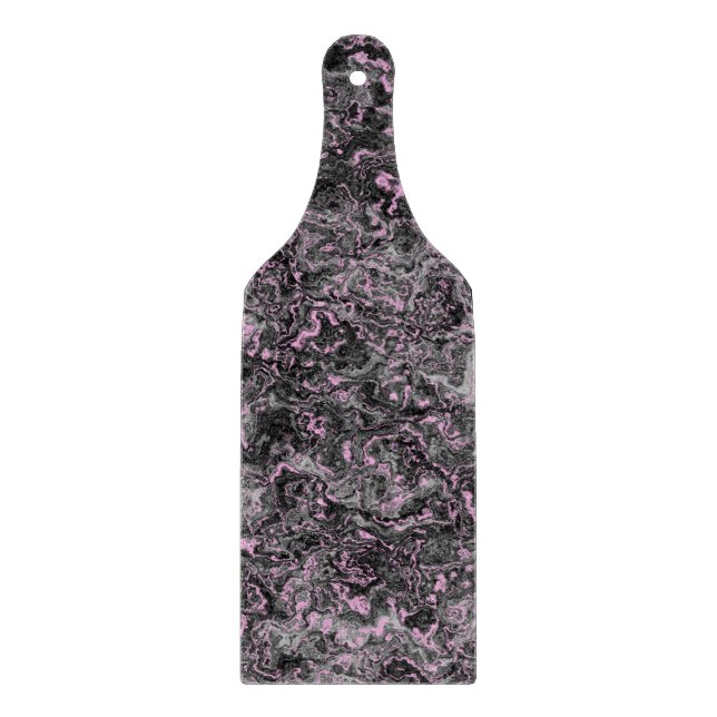 Pink and grey marble abstract cutting board (Front)