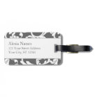 Pink and Grey Monogrammed Damask Print