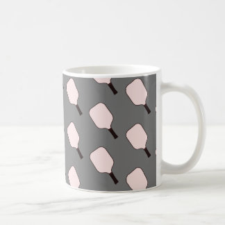 Pink and grey pickleball mug