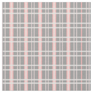 Pink and Grey Plaid Fabric