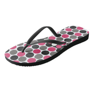 Pink and Grey Polika Dot Thongs