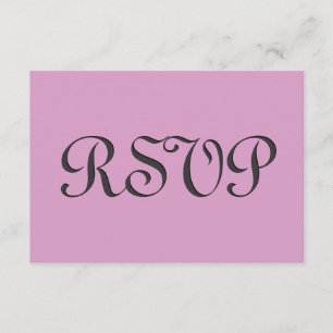 Pink and Grey RSVP Wedding Response Card S236