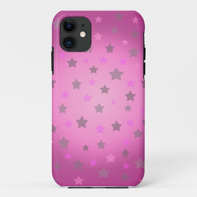 Pink and grey stars pattern iphone 5 case (Back)