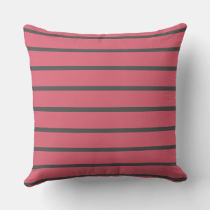 Pink and grey Stripes Cushion
