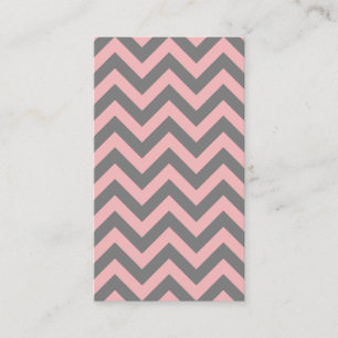 Pink and Grey Zigzag Business Card