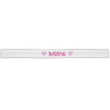 Pink and Hearts Bride Headband